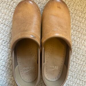 Dansko Tan Leather Clogs